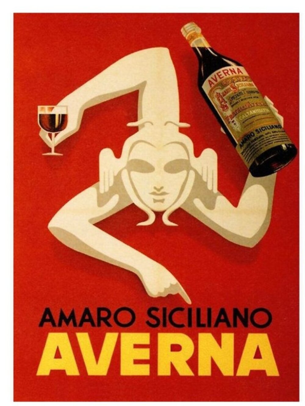 Abstract Amaro Wine Poster